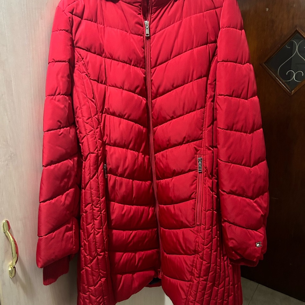 Red Quilted Women's Jacket